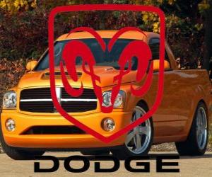 пазл Dodge, Додж логотип, американский бренд автомобильного
